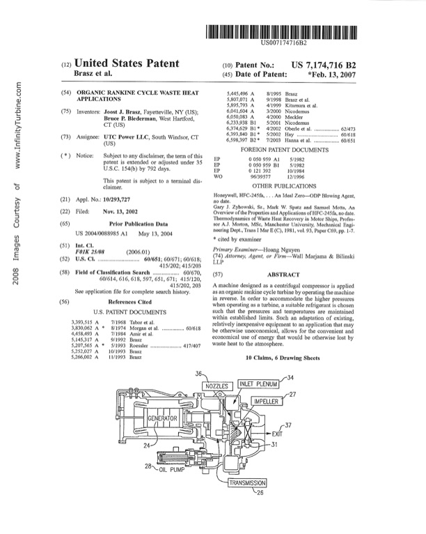 united-states-patent-organic-raykine-cycle-waste-heat-applic-001